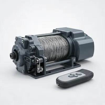 120v electric winch with wireless remote control